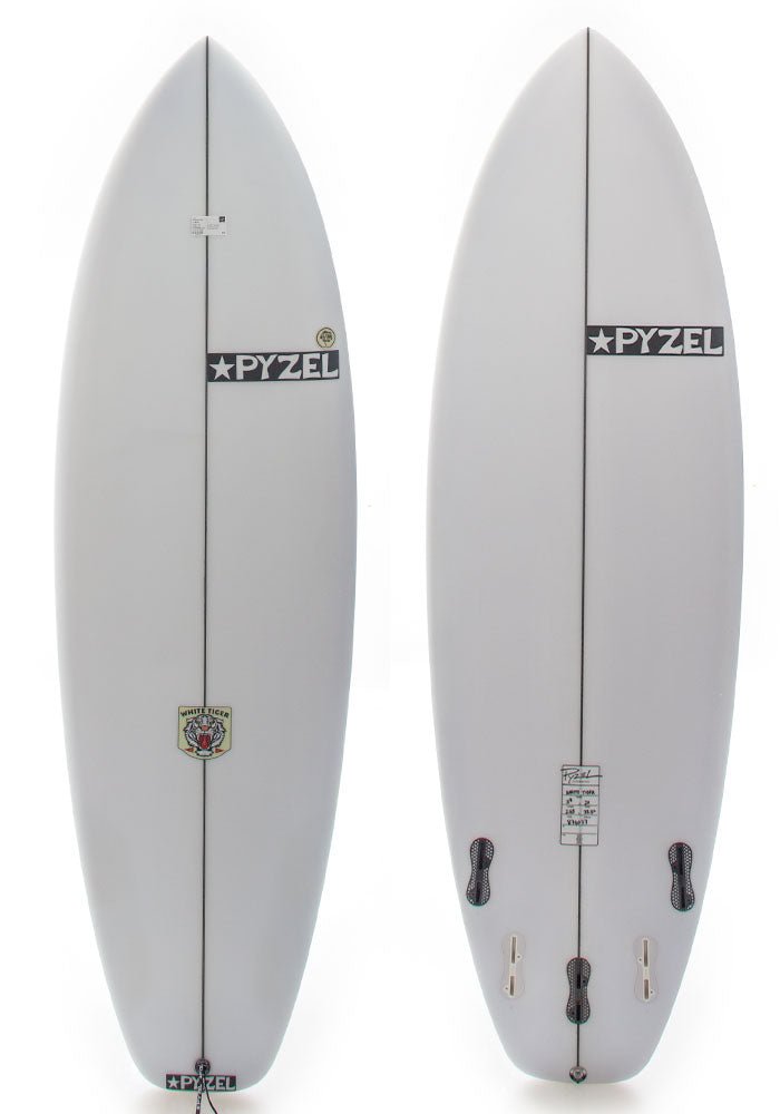 Pyzel 5'8 White Tiger Short board w FCS II | Rider Shack