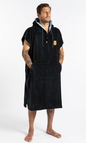 Slowtide The Digs Pancho in Black L/XL