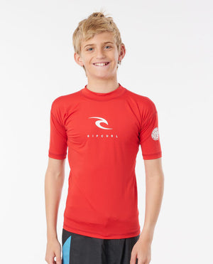 Rip Curl Boy's Corpo Short Sleeve Rash Guard