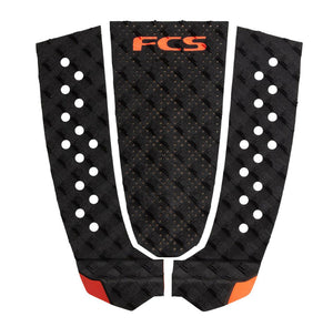 FCS T-3 Surfboard Traction Pad Black/Fire
