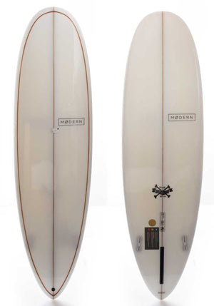 Modern 7'6 Love Child Burnt Orange Pinline Surfboards