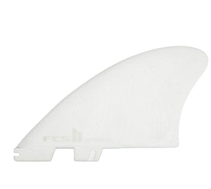 FCS II Retro Keel White Surfboard Twin Fins