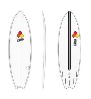 Torq 5'10 Channel Islands Pod Mod White Surfboard