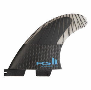 FCS II Performer PC Carbon Large Tranquil Blue Thruster Surfboard Fins