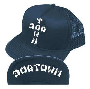 Dogtown Cross Letters Trucker Hat in Navy