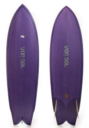 Used 6'8 Von Sol High Keel Fish Surfboard