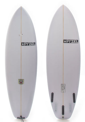 Pyzel 5'9 White Tiger Short Board w Futures