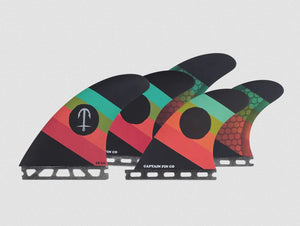 Captain Fin Co. CF Series ST 5-Fin Large Fin Set