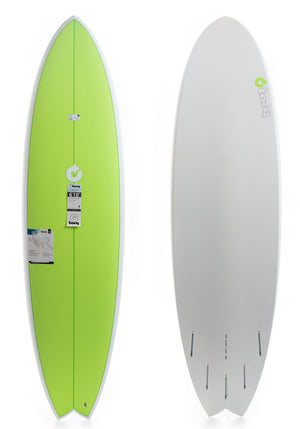 Torq 6'10 Fish Lime Deck Surfboard