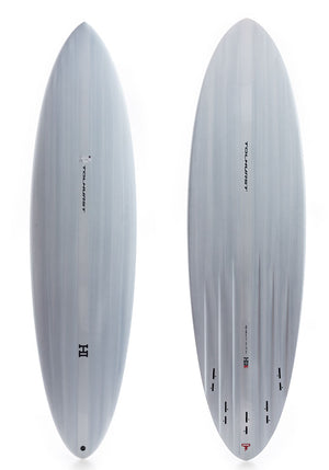 Thunderbolt 6'8 Mid 6 Mini Candy White (Red) Mid-Length Surfboard