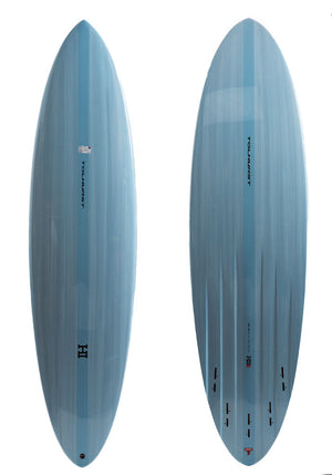 Thunderbolt 6'8 Mid 6 Mini Light Blue (Red) Mid-Length Surfboard