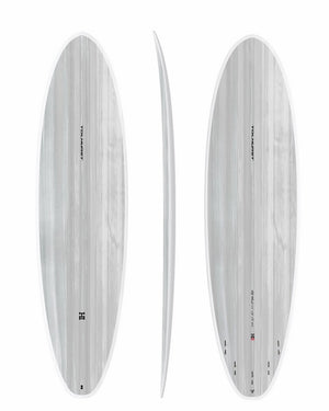 Harley Ingleby 6'10 Moe Mini Candy White (Red) Mid-Length Surfboard