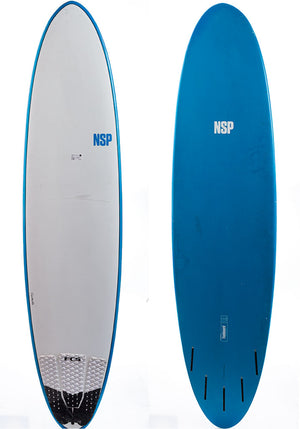 Used NSP 7'6 Aqua Funboard Surfboard Futures