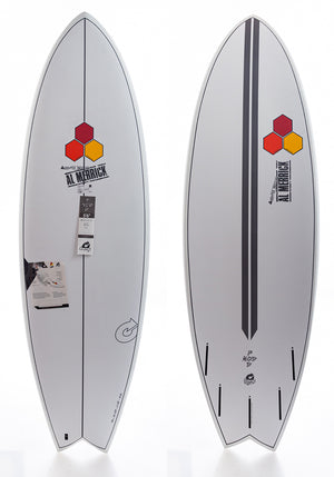 Torq 5'6 CI Pod Mod White Pinline Surfboard