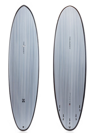 Harley Ingleby 7'2 Moe Gray Carbon (Black) Mid-Length Surfboard