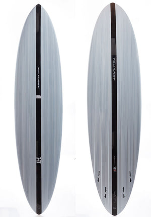 Thunderbolt 7'0 Mid 6 Grey Carbon (Black/Carbon) Mid-Length Surfboard