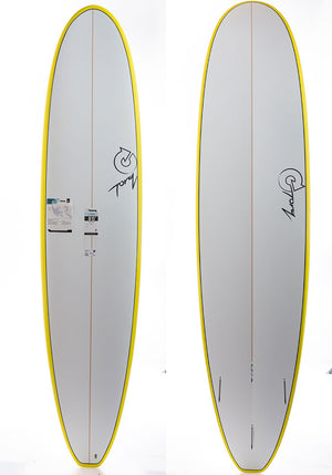 Torq 8'0 Long Yellow Rails Longboard Surfboard