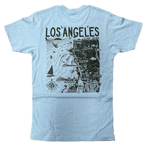 Rider Shack Distant Local Mens Los Angeles Map T-Shirt