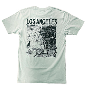 Rider Shack Distant Local Mens Los Angeles Map T-Shirt