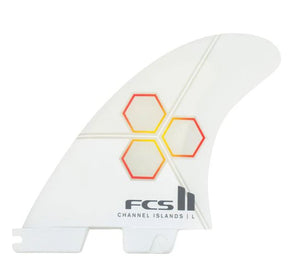 FCS II CI PC Tri Fin Medium Set-White/Flame