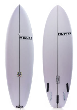 Pyzel 6'0 White Tiger Shortboard Surfboard w/Futures