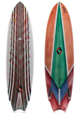 Used 6'8 AV The Flying V Midlength Surfboard