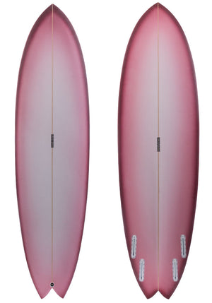 Lewis 6'6 Bank Fish Quad Future Twin Surfboard