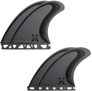 Flying Diamonds Tri Quad Large Grey Surfboard Fins 1 Tab