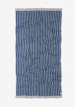 Slowtide Koko Driftweave Turkish Cotton Beach Towel Navy