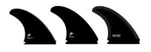 MannCave 3 Fin Large Grey 1 Tab Fins