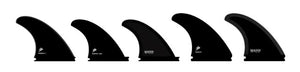 MannCave 5 Fin Large Grey 1 Tab Fins