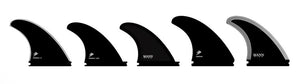 MannCave 5 Fin Medium White 1 Tab Fins