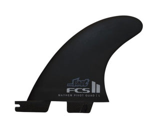 FCS II Mayhem PIVOT PC Carbon Quad Rear LG Surfboard Fins