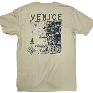 Rider Shack Venice Map Tee 3 Tone