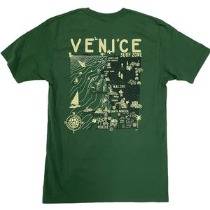 Rider Shack Venice Map Tee 3 Tone