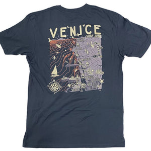 Rider Shack Venice Map Tee 3 Tone