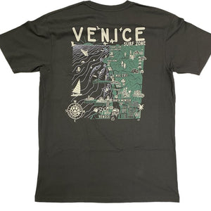 Rider Shack Venice Map Tee 3 Tone
