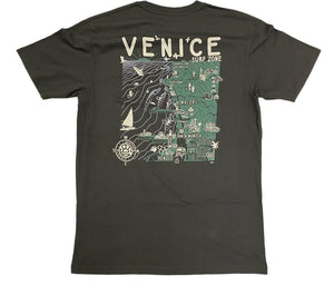 Rider Shack Venice Map Tee 3 Tone