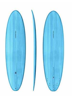 Harley Ingleby 7'2 Moe Light Blue (Red) Mid-Length Surfboard