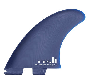 FCS II Performer Twin + 1 Cali Blue Large Sufboard Fin Set