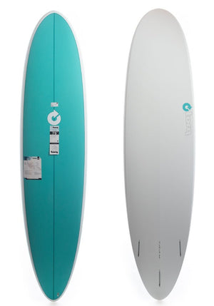 7'6 Turquoise Deck Fun Surfboard - Rider Shack