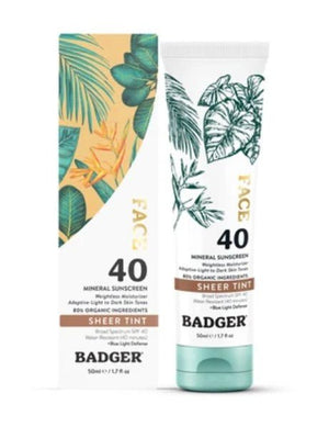 Badger SPF 40 Tinted Face Mineral Sunscreen - Rider Shack