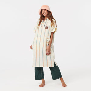 Baja Stripe Fouta Changing Poncho - Rider Shack