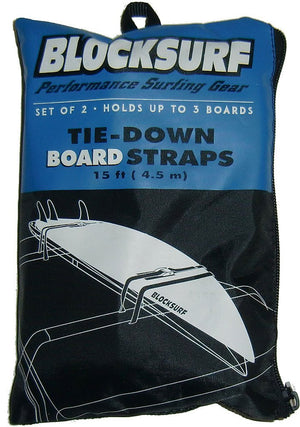 Block Surf 15ft Surfboard Tie Down Straps - Rider Shack