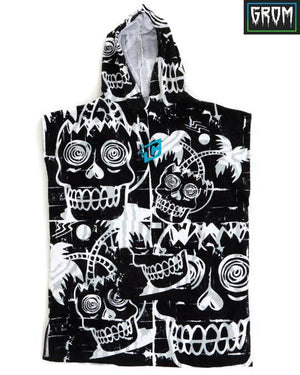 Creatures of Leisure Grom Surf Poncho Black White - Rider Shack