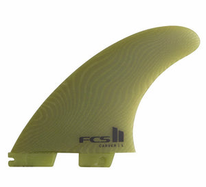 FCS II Carver Neo Glass Eco Large Eucalyptus Thruster Surfboard Fin Set - Rider Shack