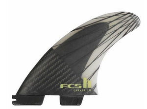 FCS II Carver PC Carbon Large Eucalyptus Thruster Surfboard Fins - Rider Shack