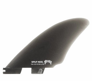 FCS II MB PG Split Keel Smoke Hybrid Quad Surfboard Fin Set - Rider Shack