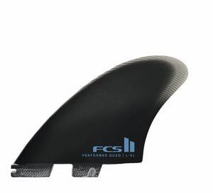 FCS II Performer Split Keel Quad Black Surboard Fin Set - Rider Shack