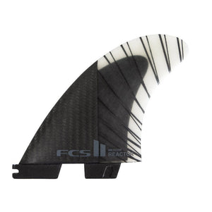 FCS II Reactor PC Carbon Large Thruster Surfboard Fins - Rider Shack